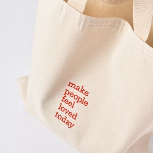 Custom Embroidered Tote Bag /Custom Colors/ Personalized Embroidery Gift/100% Cotton/Eco Friendly/Personalized Canvas Tote Bag/Birthday Gift