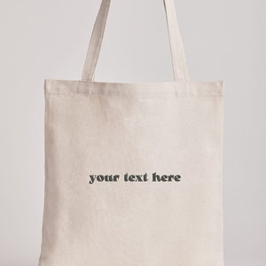 Personalized Embroidered Canvas Cotton Tote Bag | Your Words, Your Style | Customizable