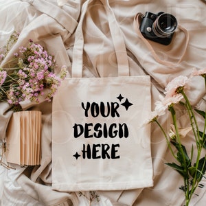 Tote Bag Mockup Natural Canvas Bag Mockup White Canvas Bag Flatlay Boho Totebag Mock Sand Canvas Tote Boho Mockup Girly Organic Bag Mockup